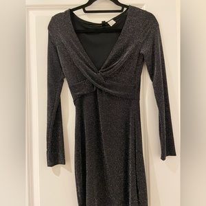 H&M black sparkly holiday dress